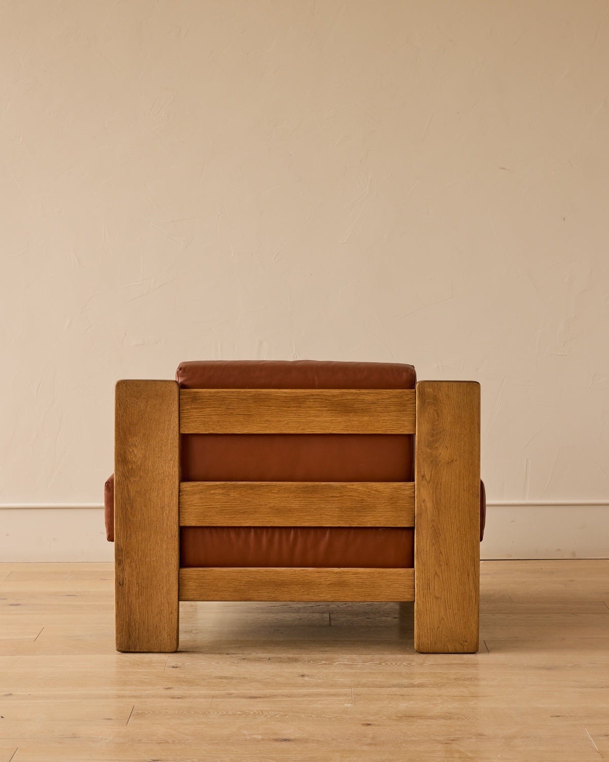 Oak + Leather Modular Sectional