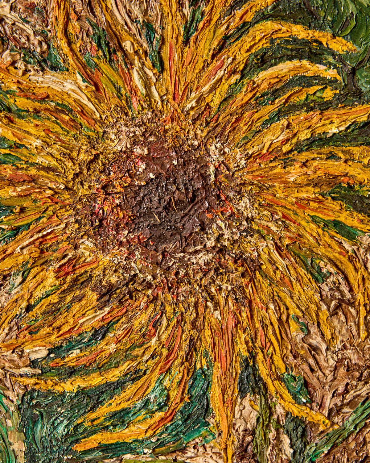 1960s Impasto Floral