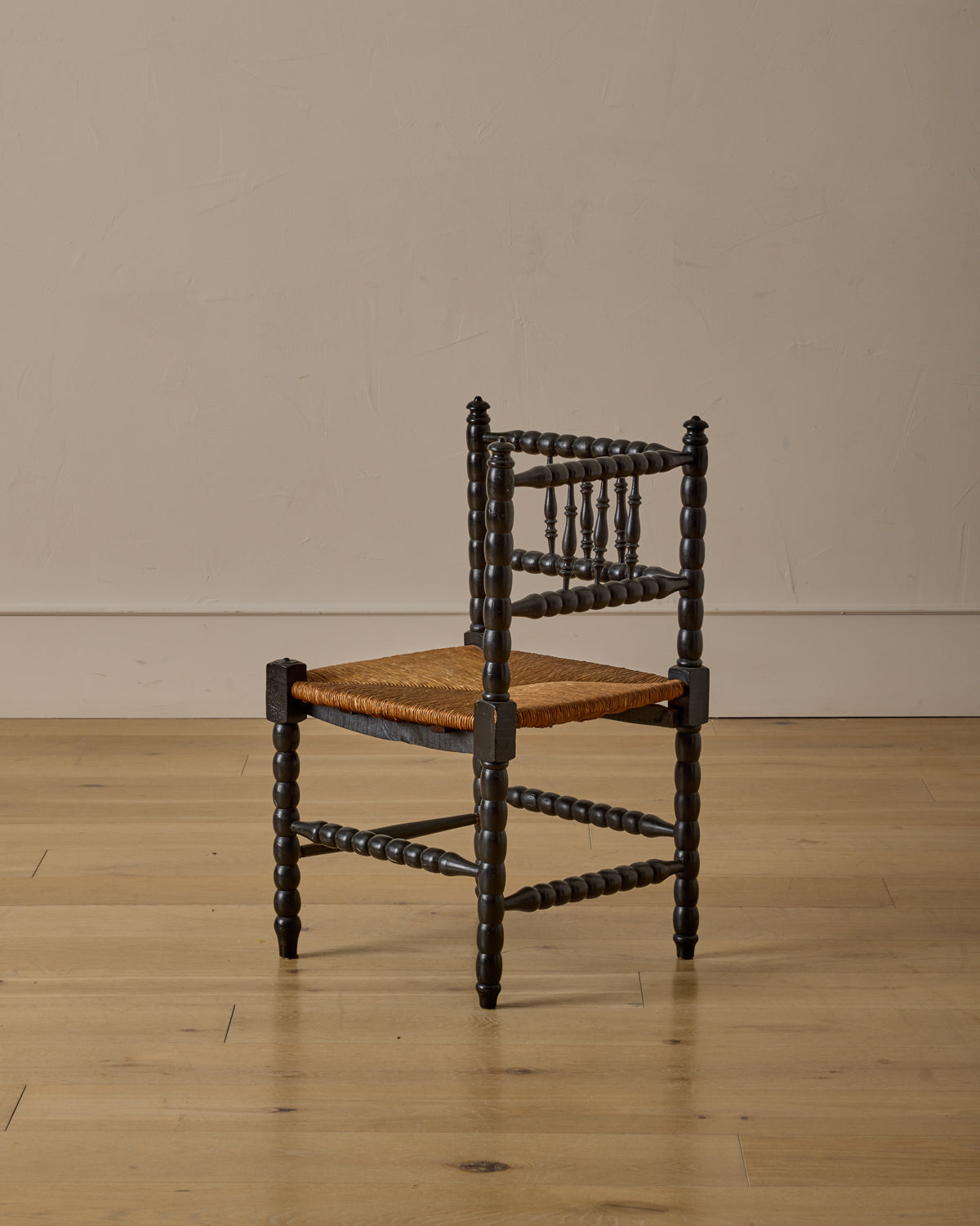 Ebonized Corner Bobbin Chair