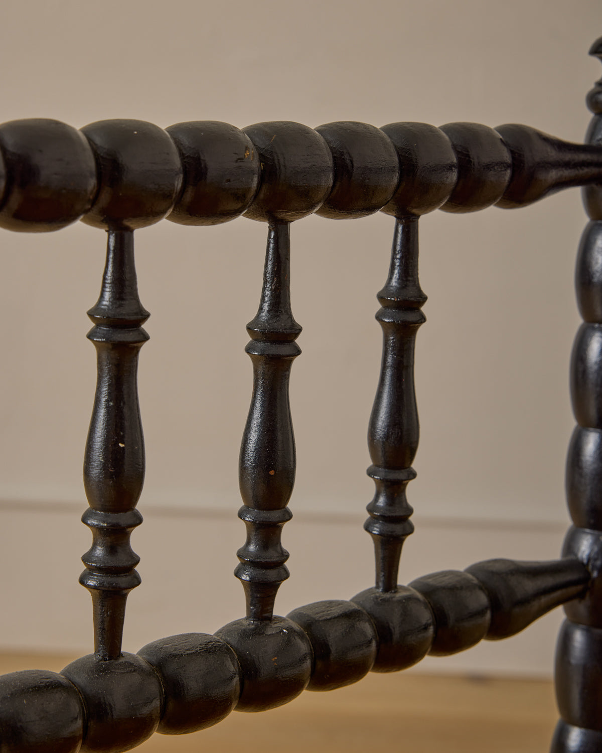 Ebonized Corner Bobbin Chair