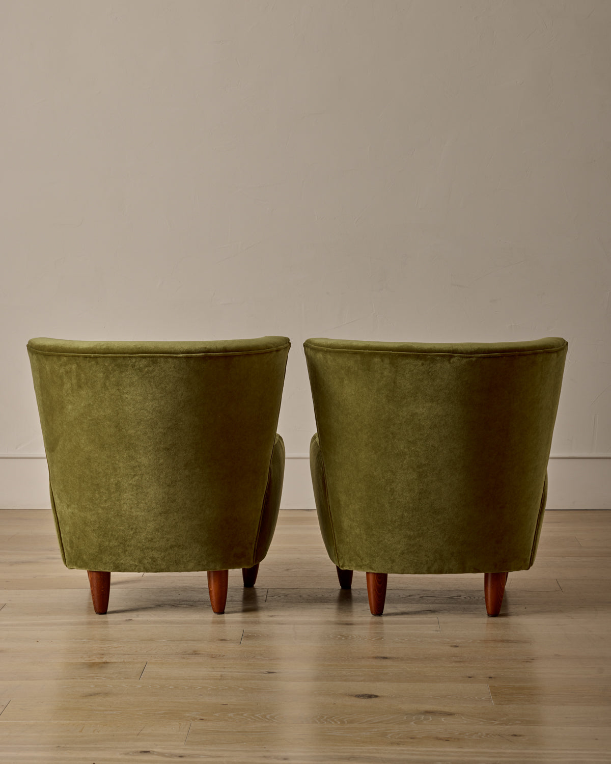 Pair of Beech Frame Easy Chairs