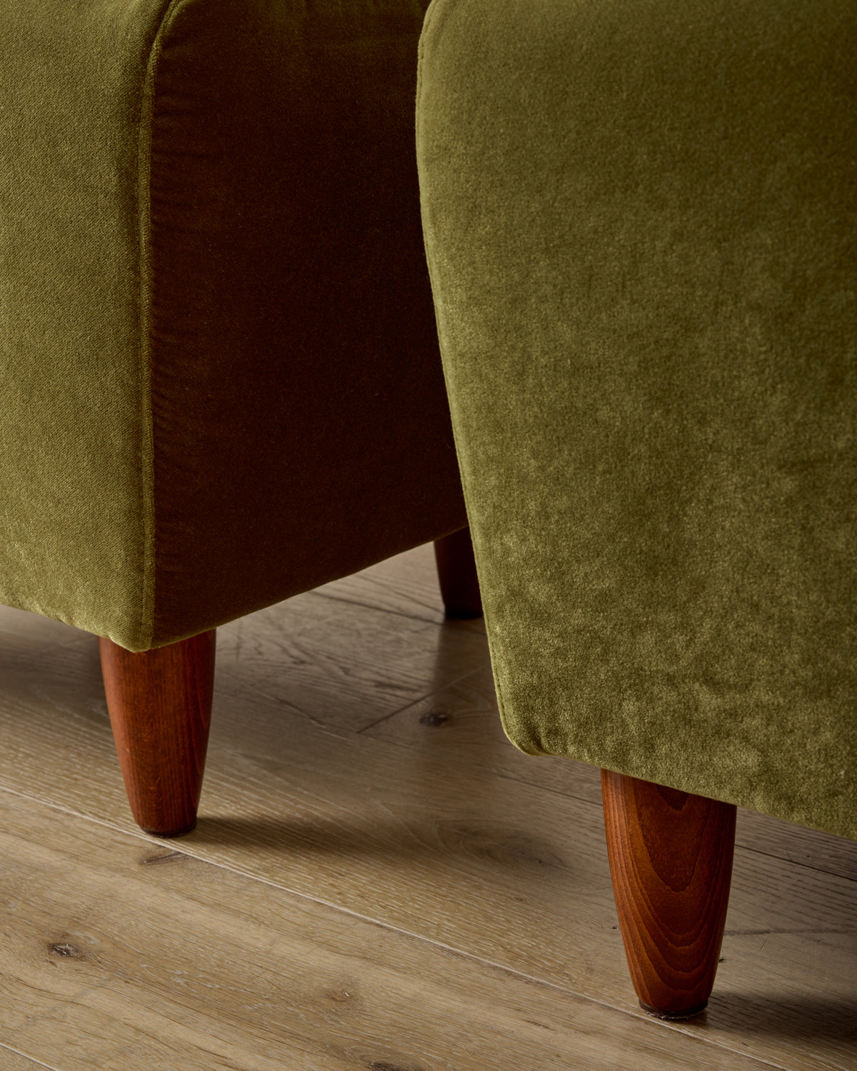 Pair of Beech Frame Easy Chairs