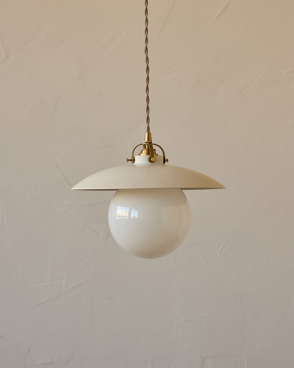 #shade-finish_biscuit ceramic #Cord-Color---Glass_Beige Cord - White Globe