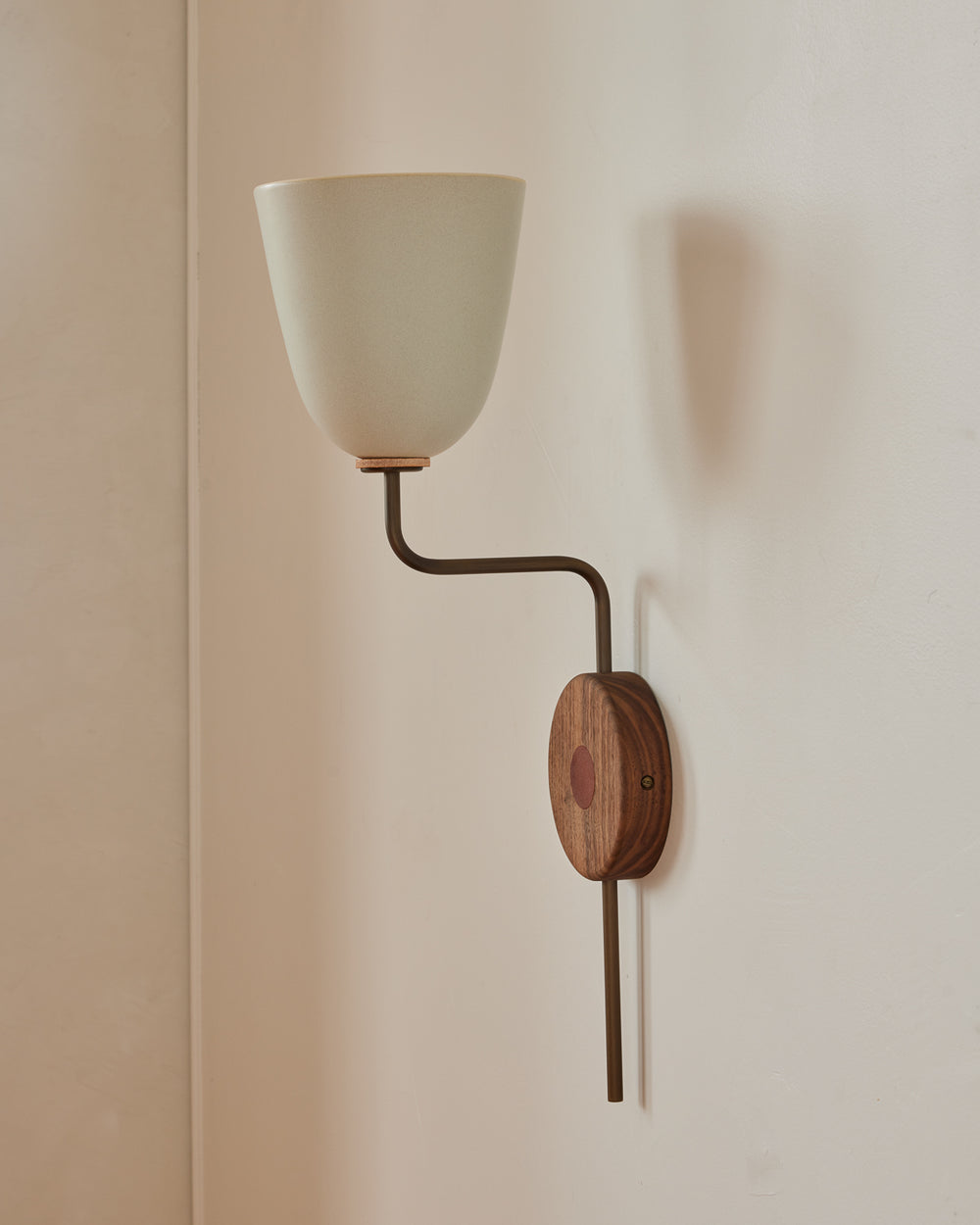 #shade-finish_robin's egg #Metal-+-Wood-Finish_Antique Brass / Black Walnut #wiring_hardwired