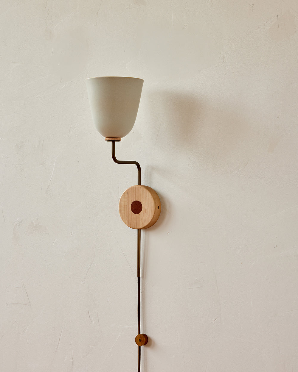 #shade-finish_robin's egg #Metal-+-Wood-Finish_Antique Brass / Clear Maple #wiring_plug-in