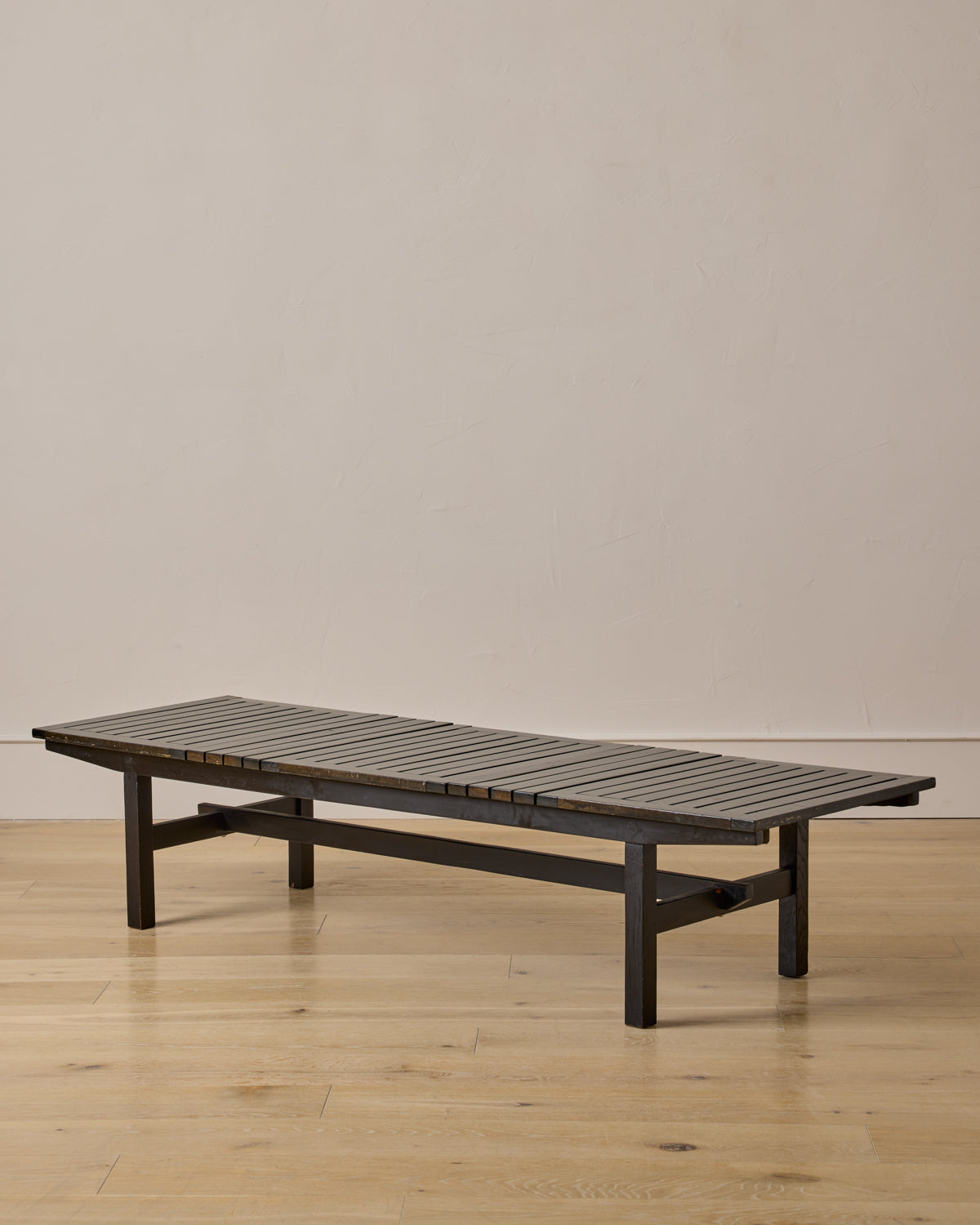 Wooden Slat Bench