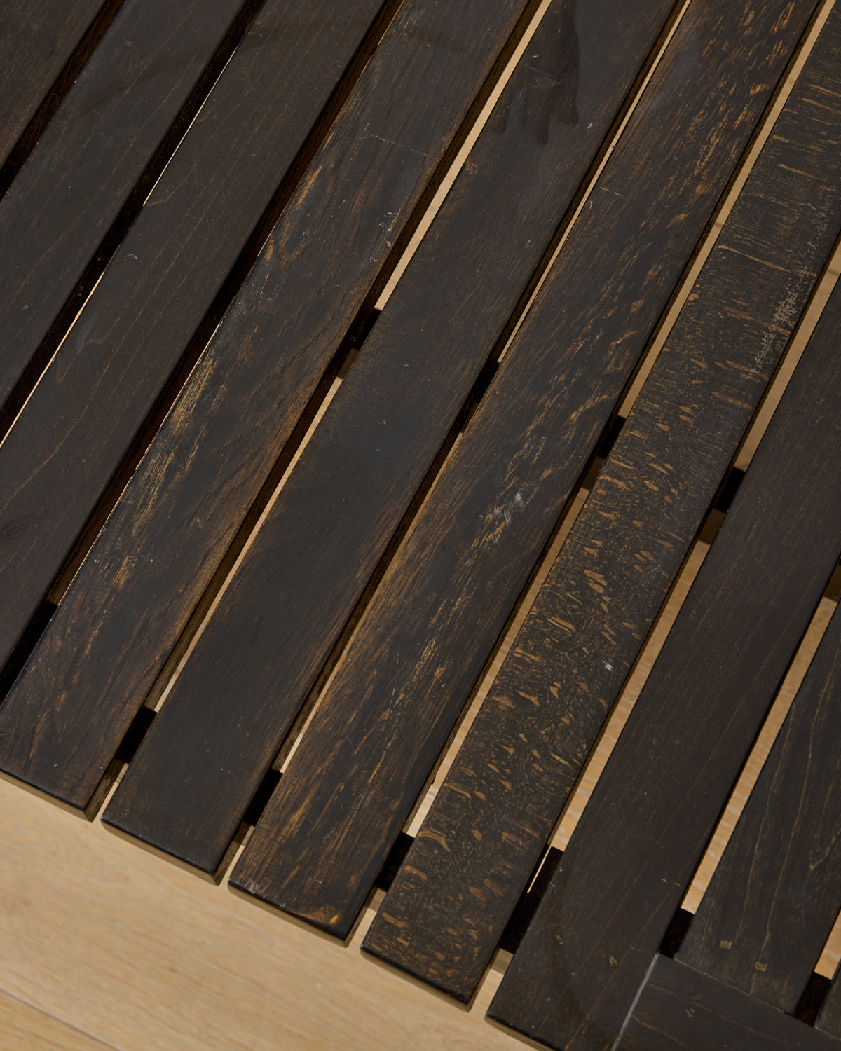 Wooden Slat Bench