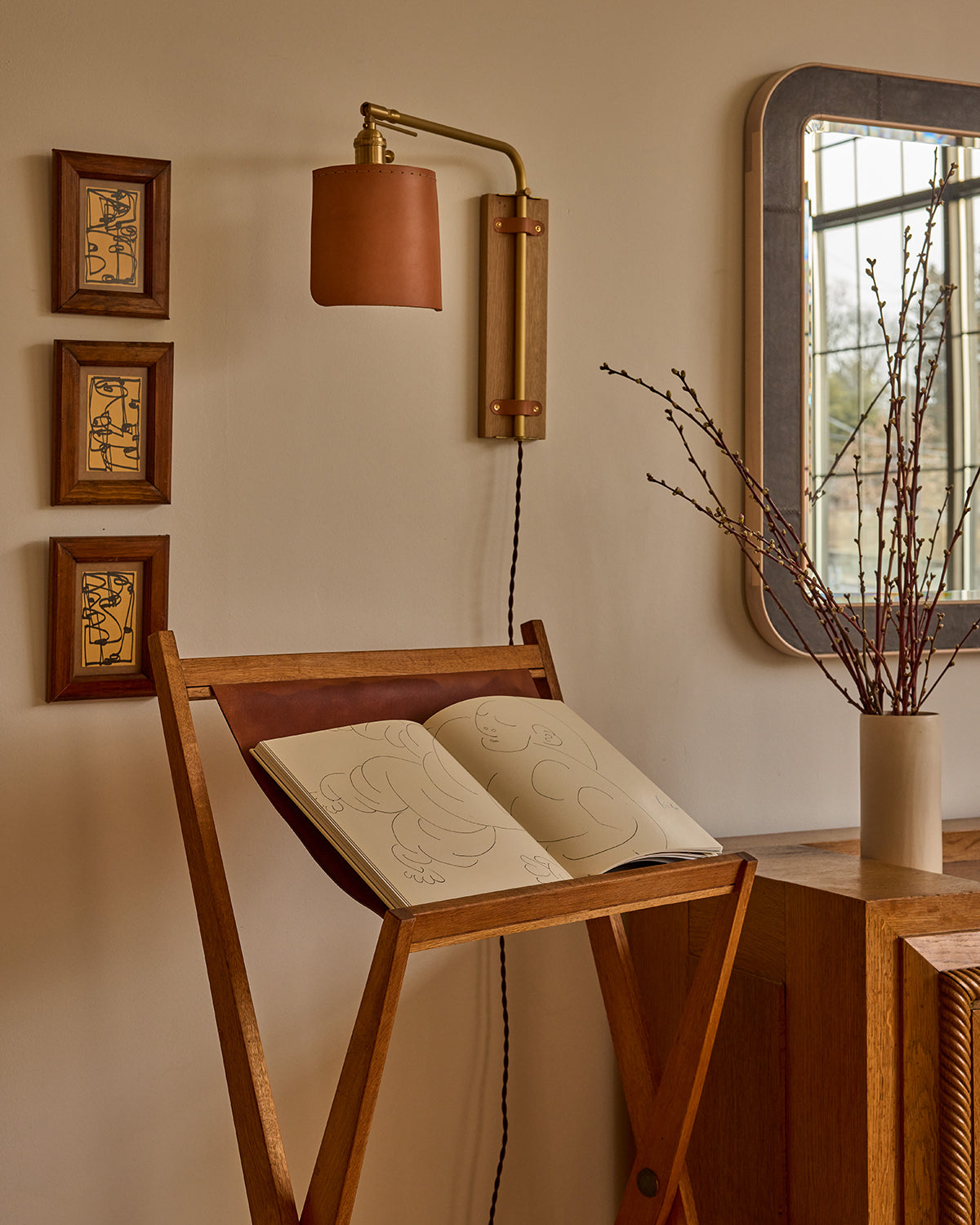 #leather-finish_natural harness #wood-finish_white oak #wiring_plug-in