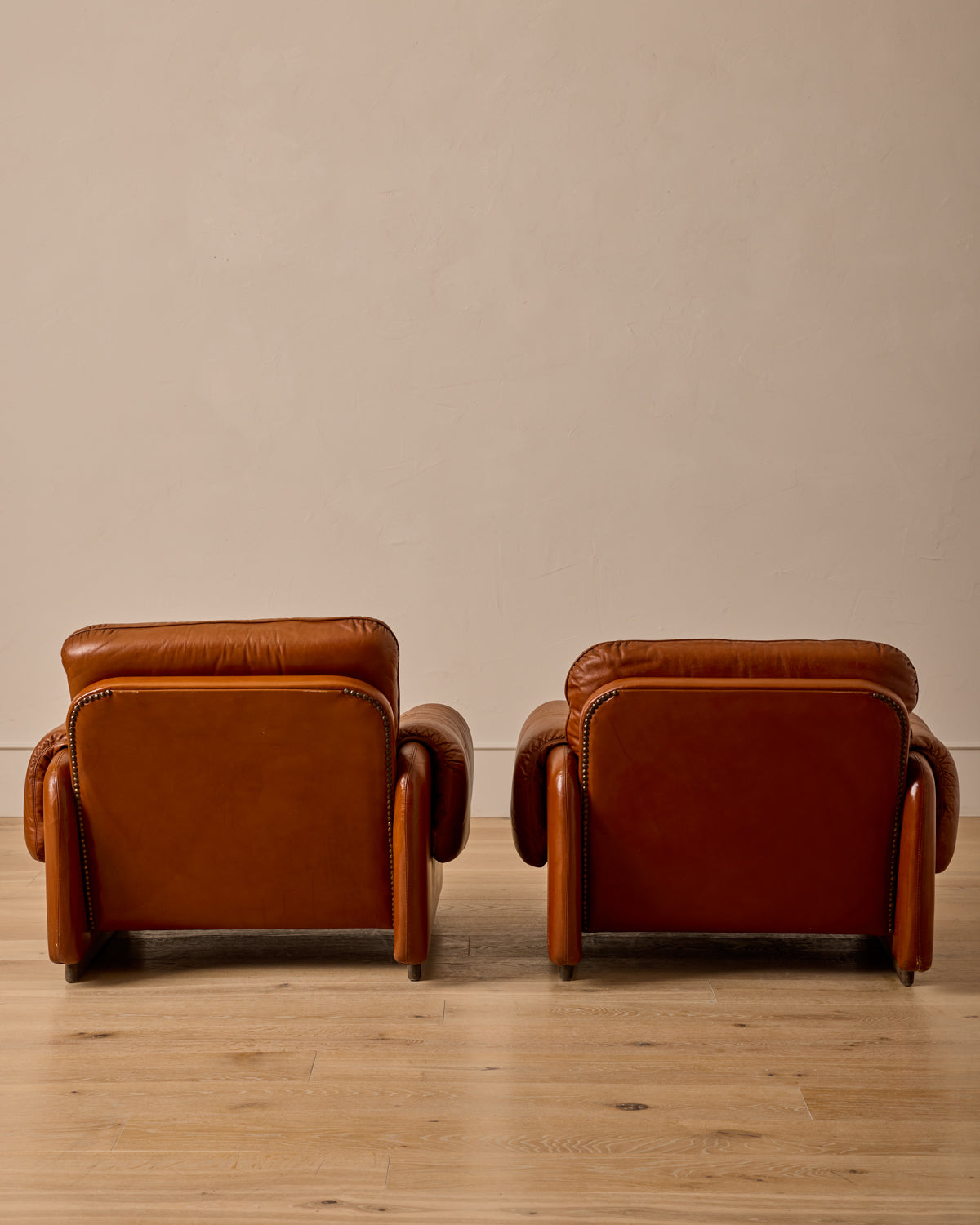 Pair of Italian Leather Armchairs