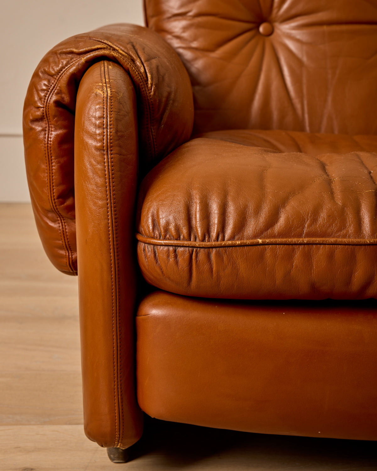Pair of Italian Leather Armchairs