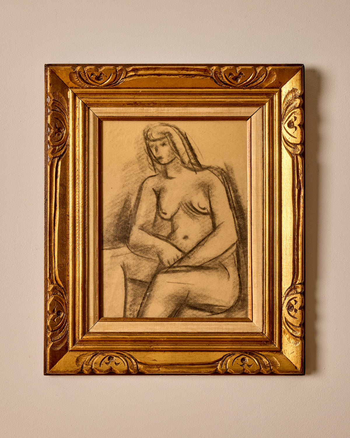 Seated Nude in Charcoal