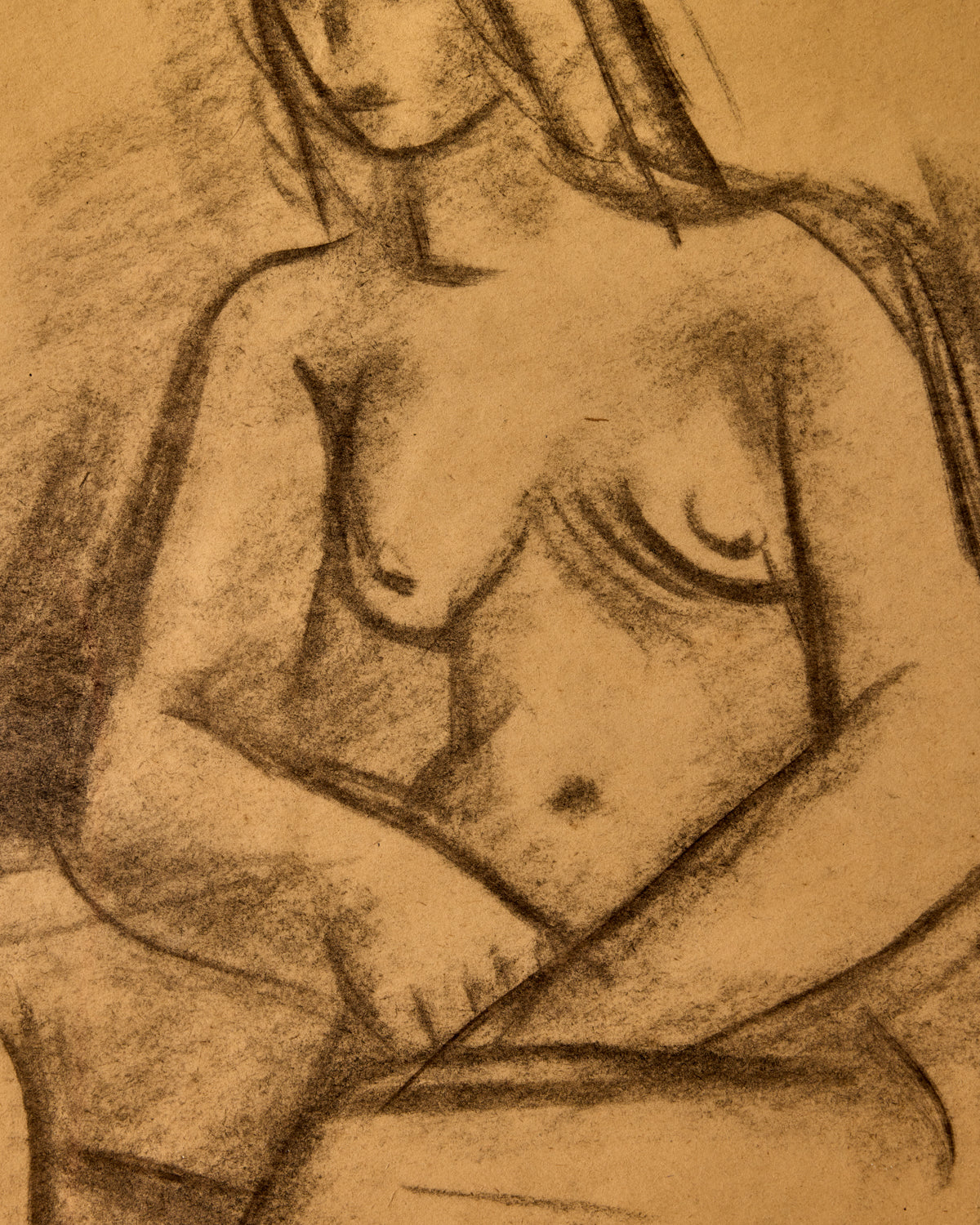 Seated Nude in Charcoal