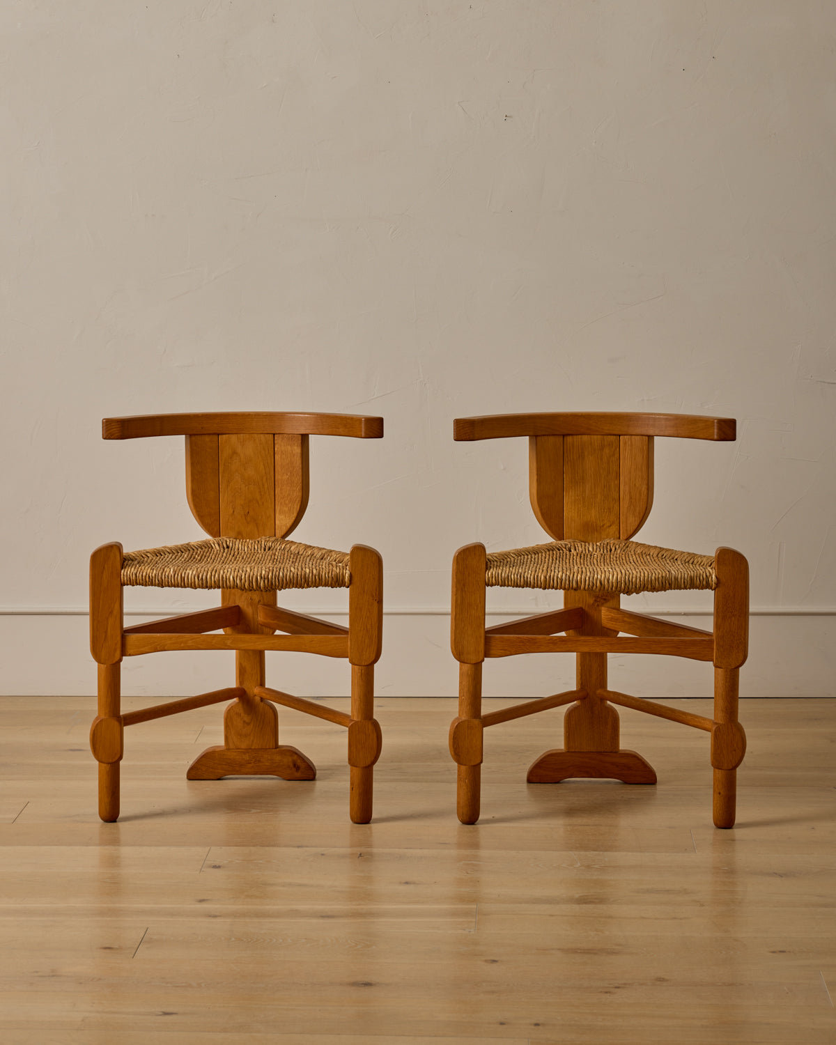 Pair of Sculptural Accent Chairs by Bernhard Hoetger