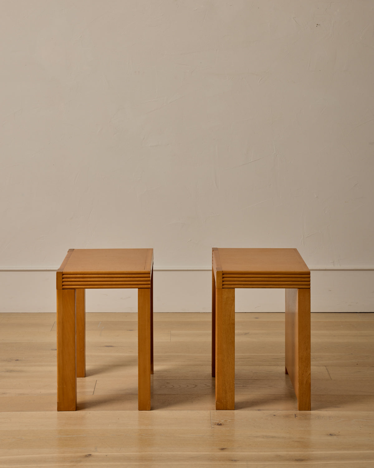 Pair of French Elm Side Tables
