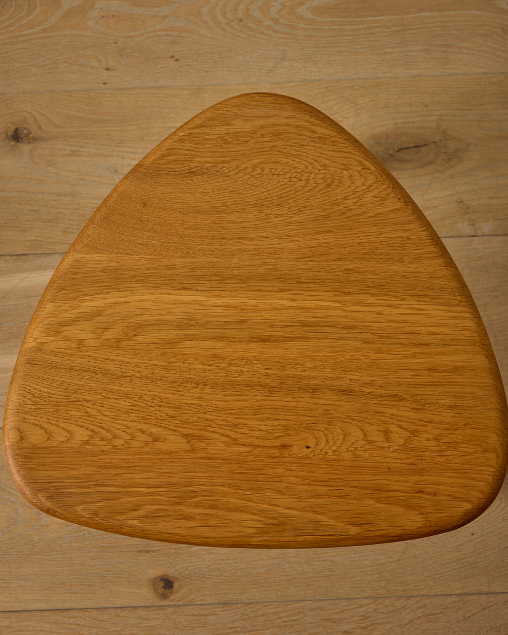 Triangular Oak Nesting Tables - Set of 3