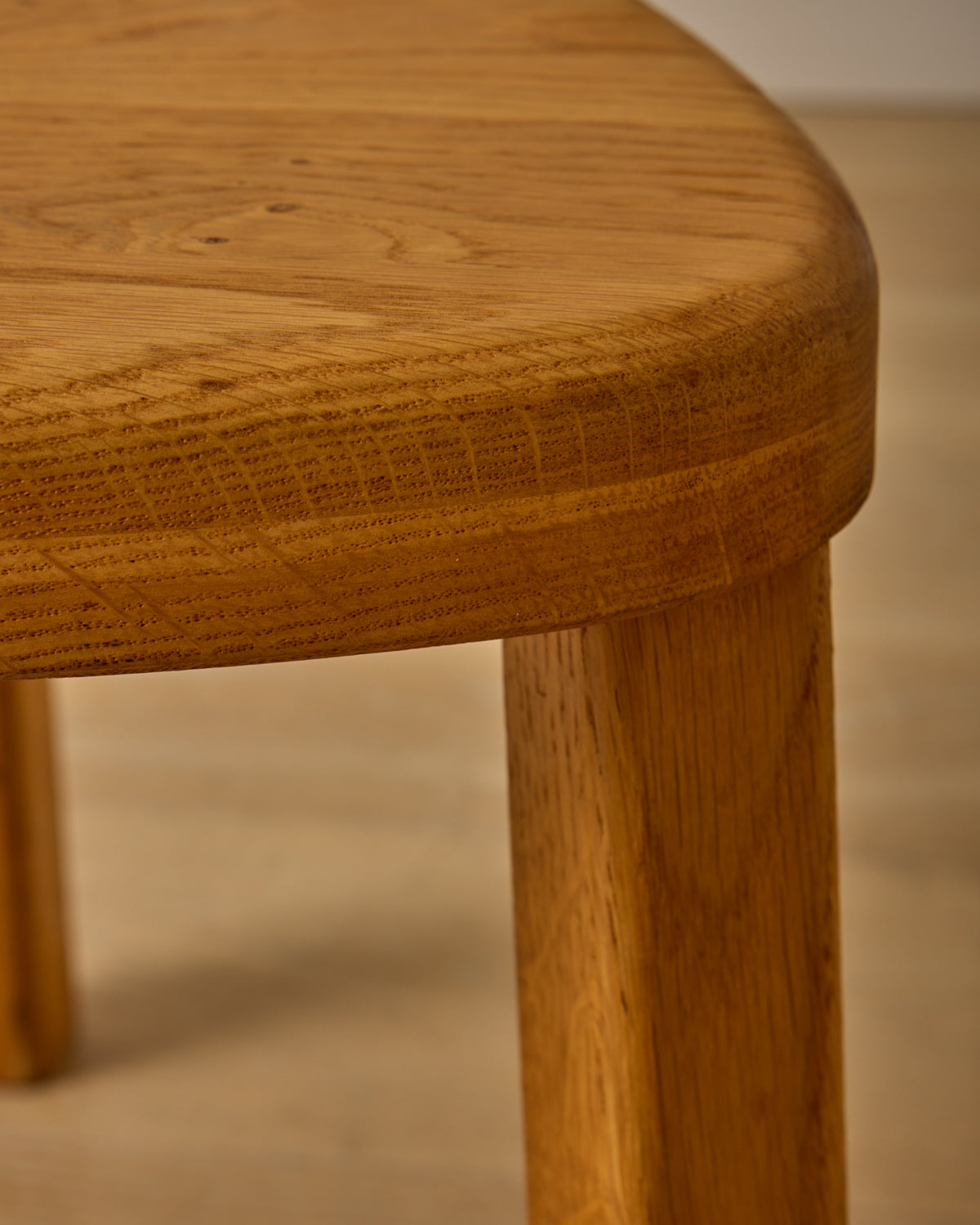 Triangular Oak Nesting Tables - Set of 3
