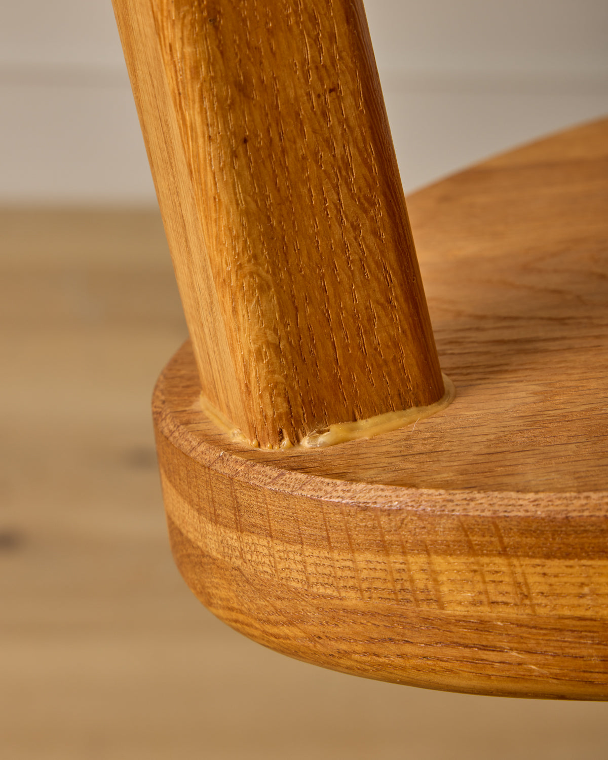 Triangular Oak Nesting Tables - Set of 3
