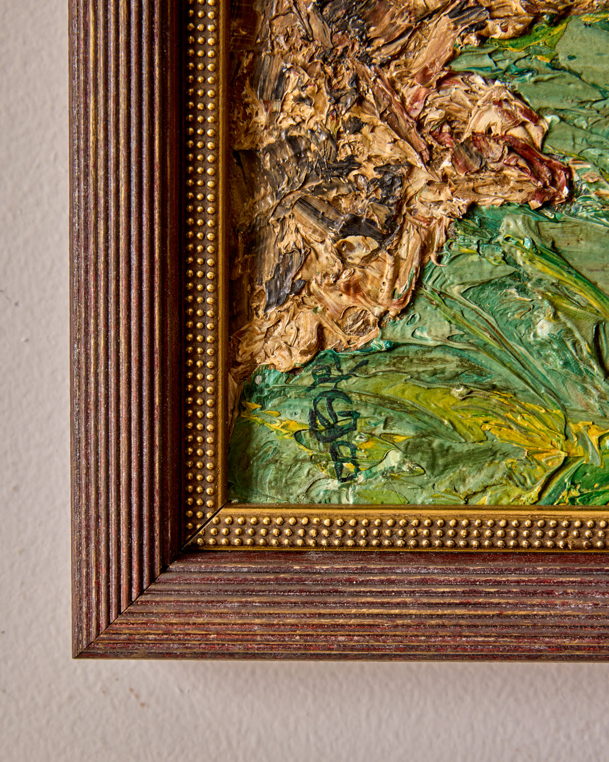 1960s Impasto Floral
