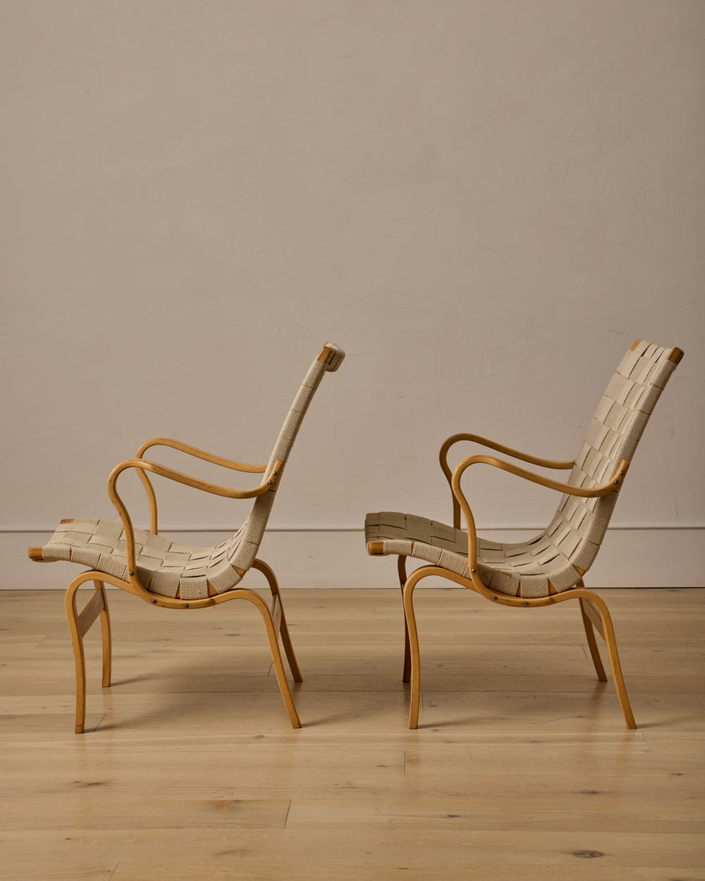 Pair of Beech "Eva" Chairs by Bruno Mathsson