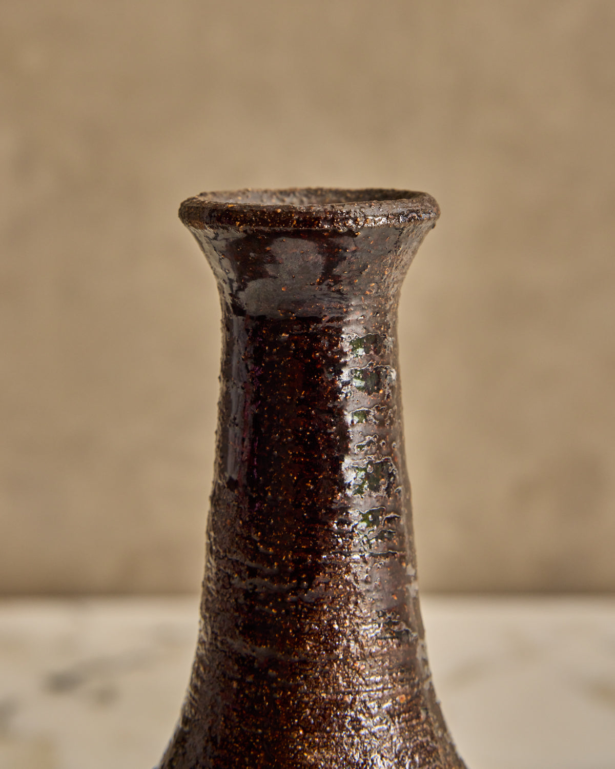 Mixed Brown Studio Vase