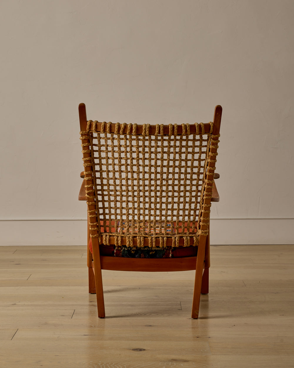 1940s Dutch High Back Rope Chair