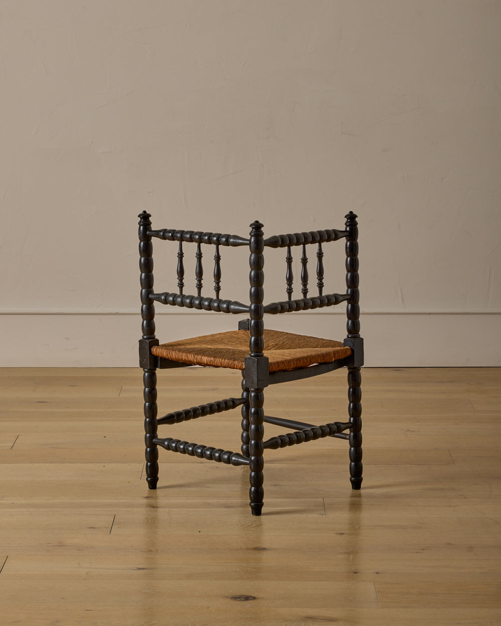 Ebonized Corner Bobbin Chair