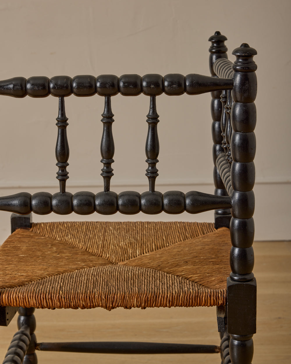 Ebonized Corner Bobbin Chair
