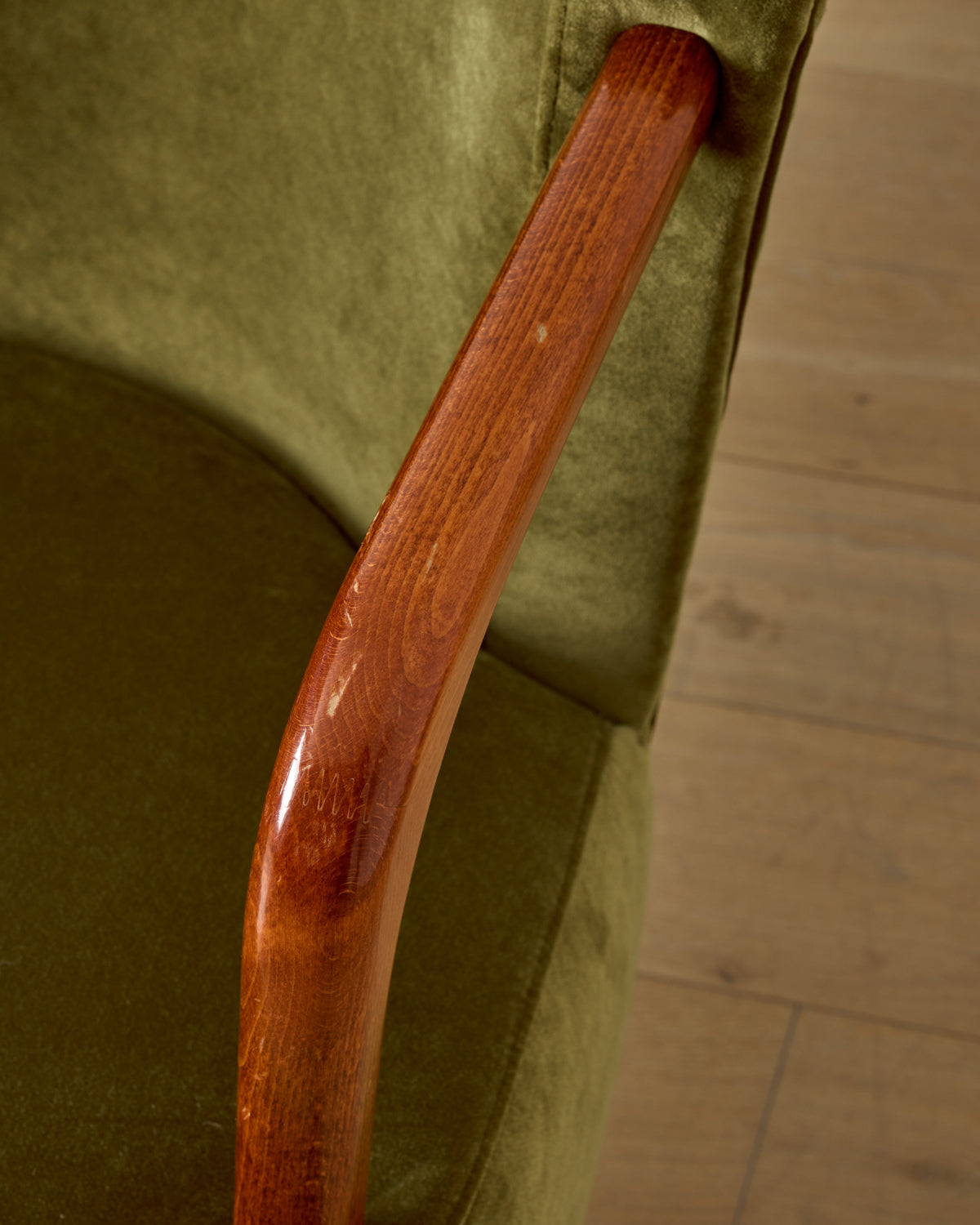 Pair of Beech Frame Easy Chairs