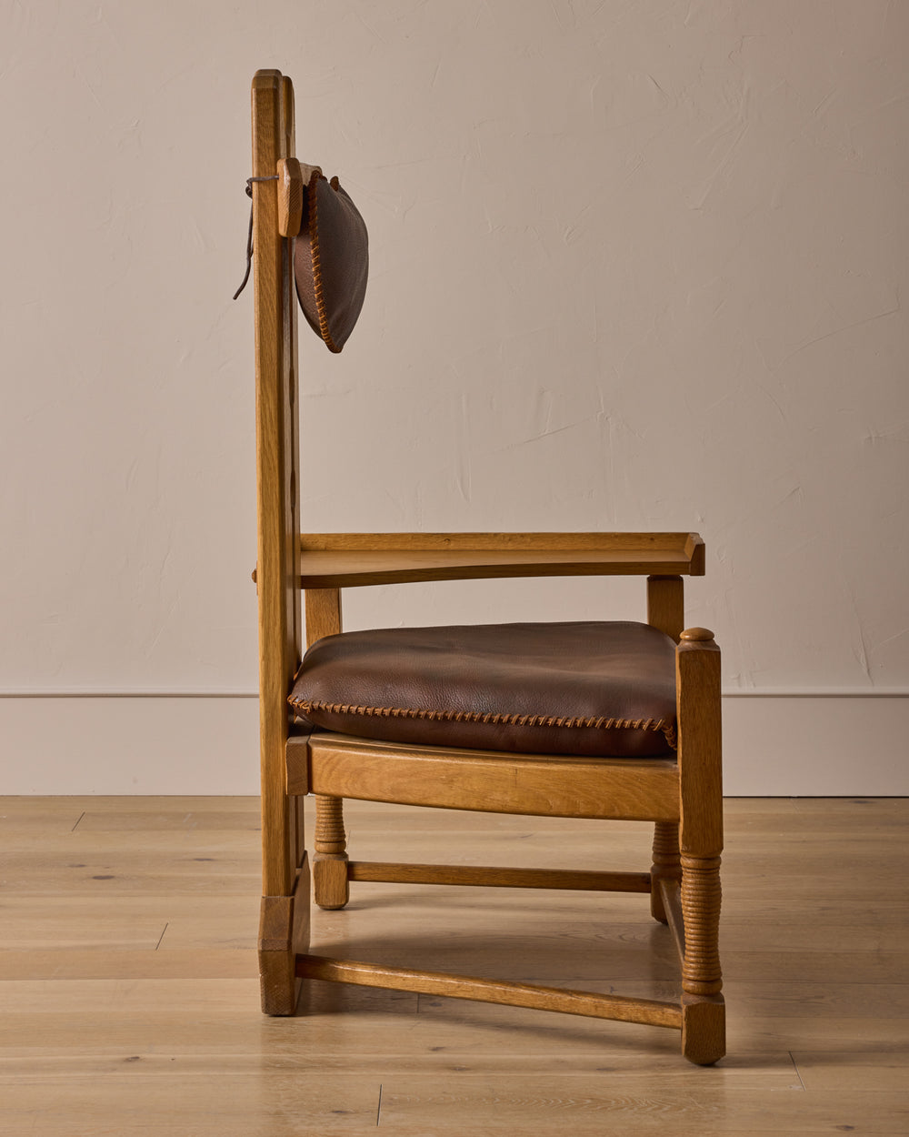 Dutch Oak Brutalist Chair