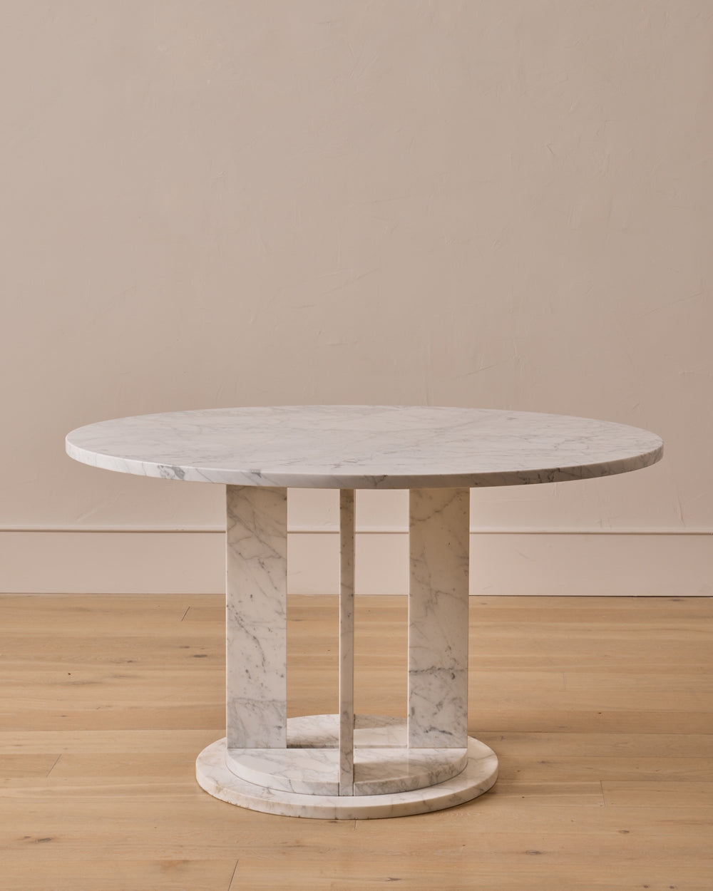 Column Base Marble Dining Table
