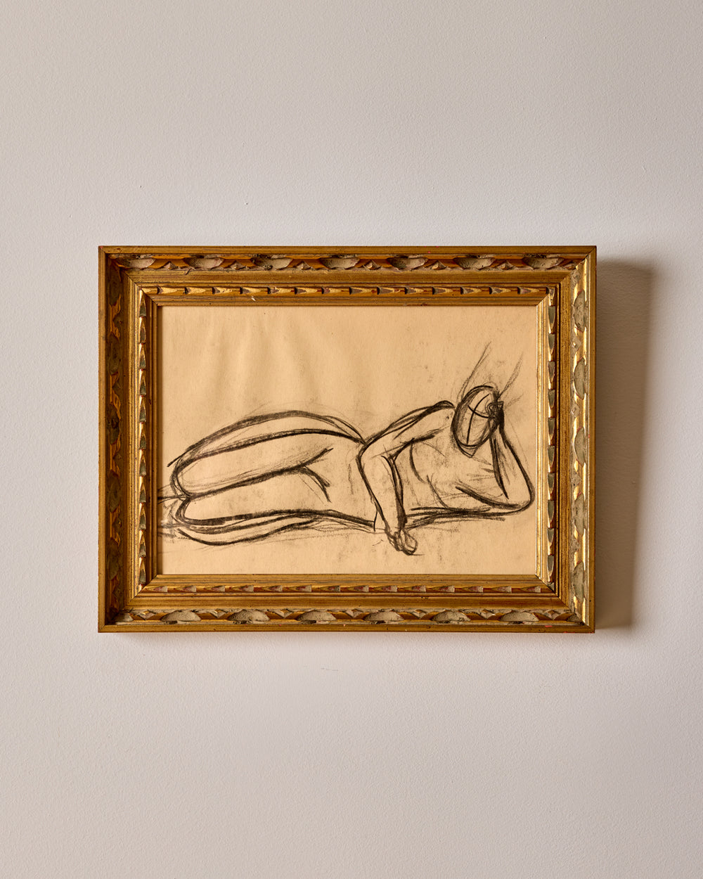 Laying Figure Study in Charcoal