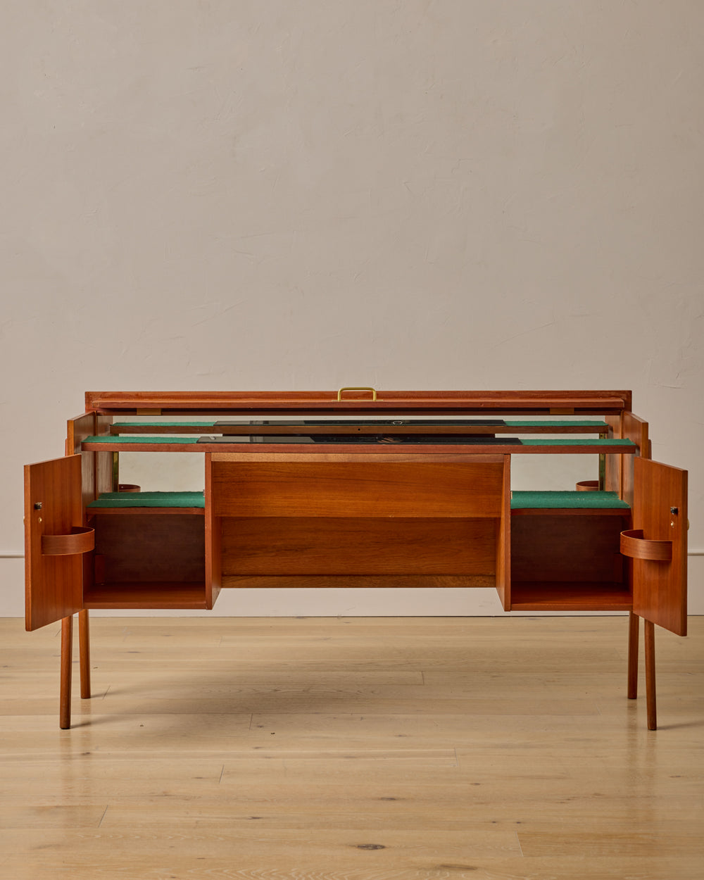 Mid-Century Lift-Top Bar Cabinet
