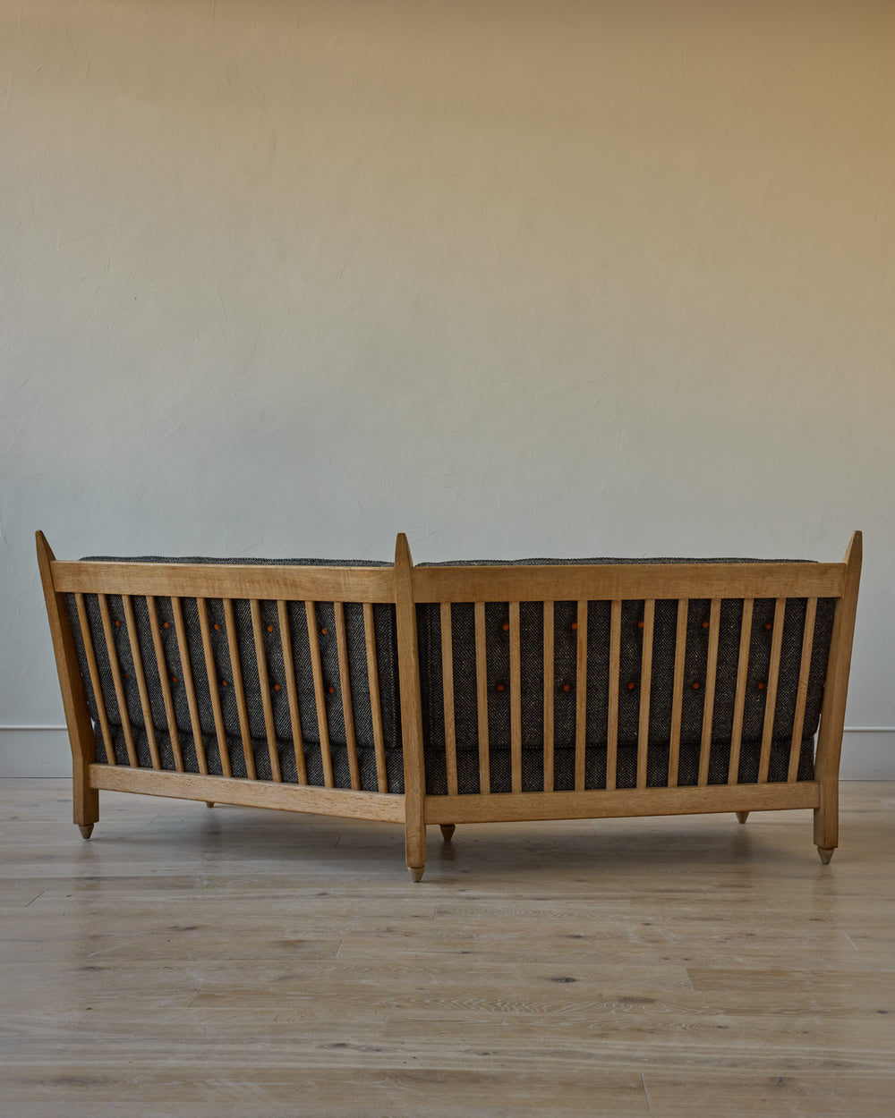 Mid-Century Angular Sofa by Guillerme and Chambron